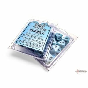 Dobbelstenen set - Opaque Pastel Blue/Black D10