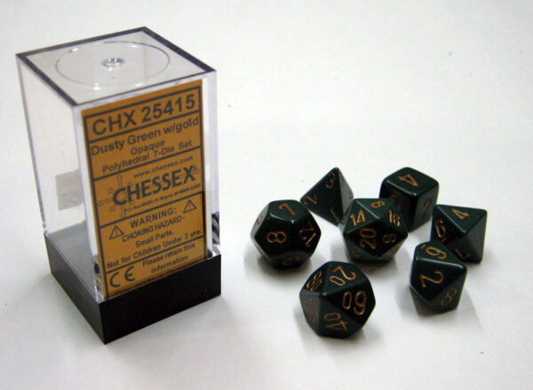Dobbelstenen Chessex Groen/Goud - Polydice